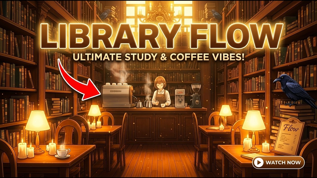 Midnight Library Café ☕📚 | Dark Academia Lofi for Deep Focus