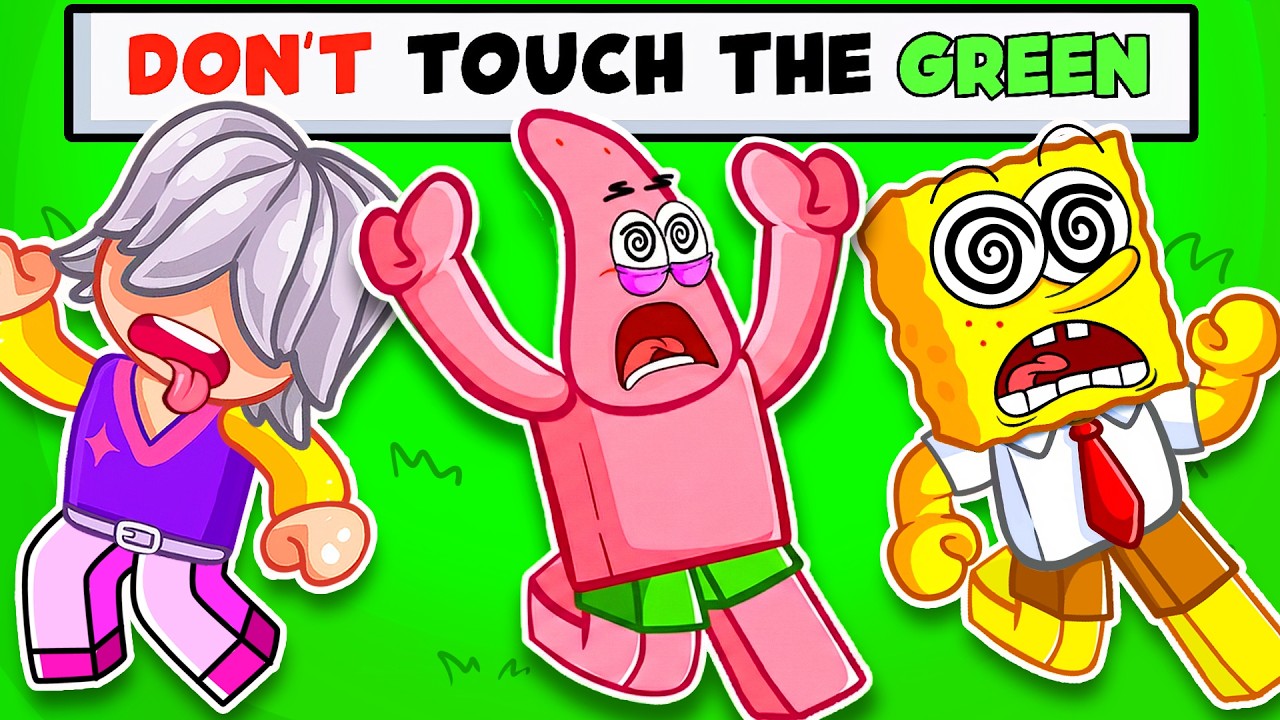 Roblox CAN’T TOUCH THE COLOR WITH SPONGEBOB AND SAJA BOYS | Spongebob Roblox