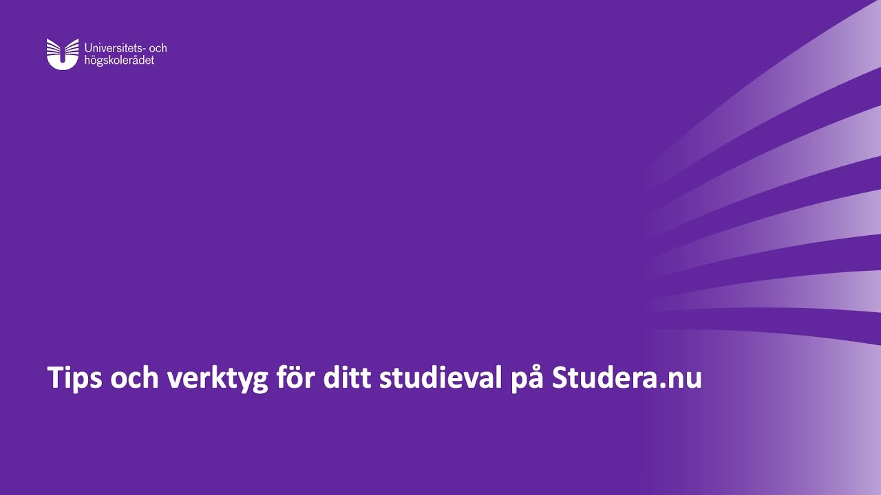Tips och verktyg för ditt studieval på Studera.nu