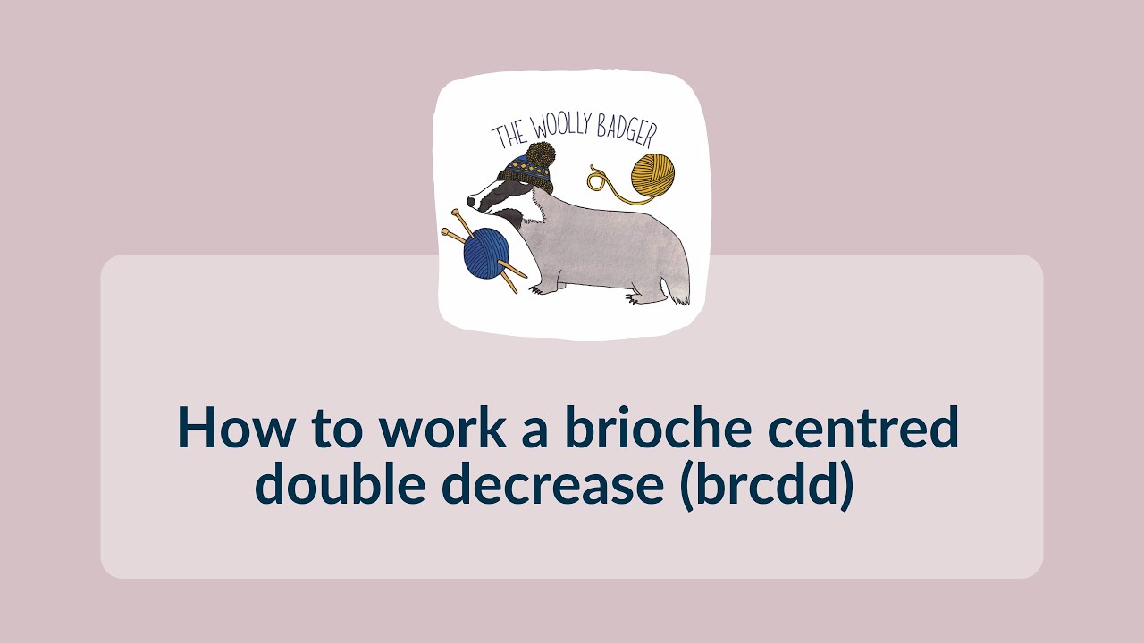 How to work a brioche centred double decrease (brcdd) in 2 colour brioche knitting