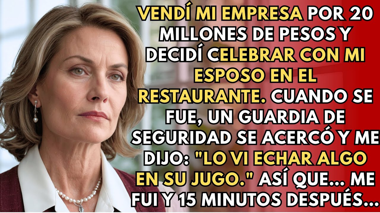 Cuando mi esposo se fue, el guardia de seguridad del restaurante me dijo: 