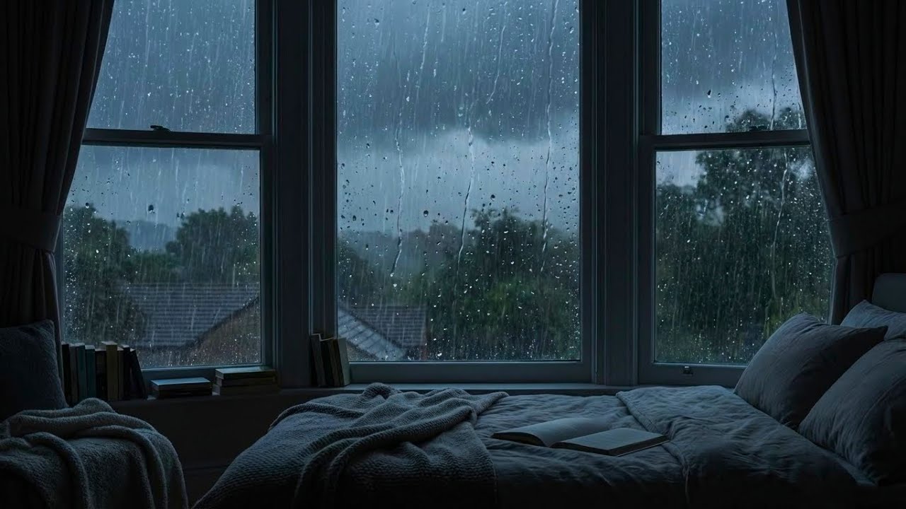 Total Stress Relief: Piano music with a rainy atmosphere makes you comfortable, calm, sleepy