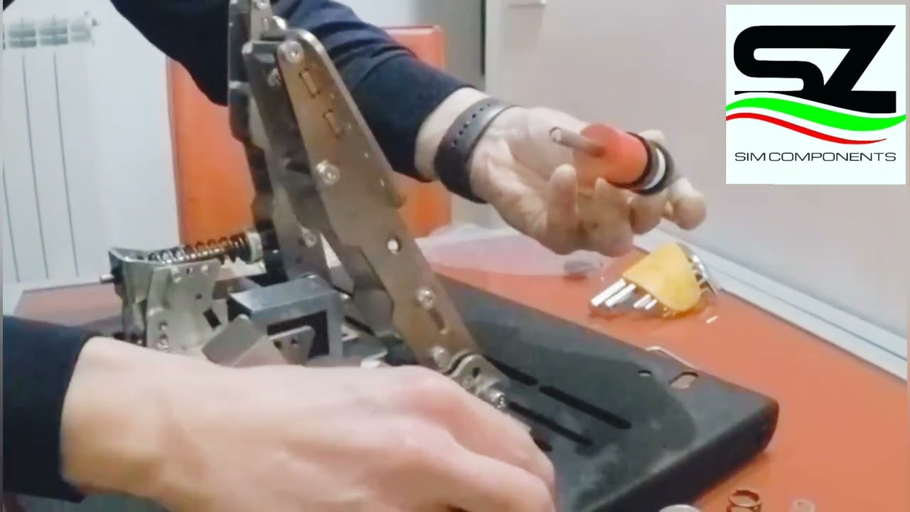 Installazione elastomeri SZ sim components su pedaliera DC simracing