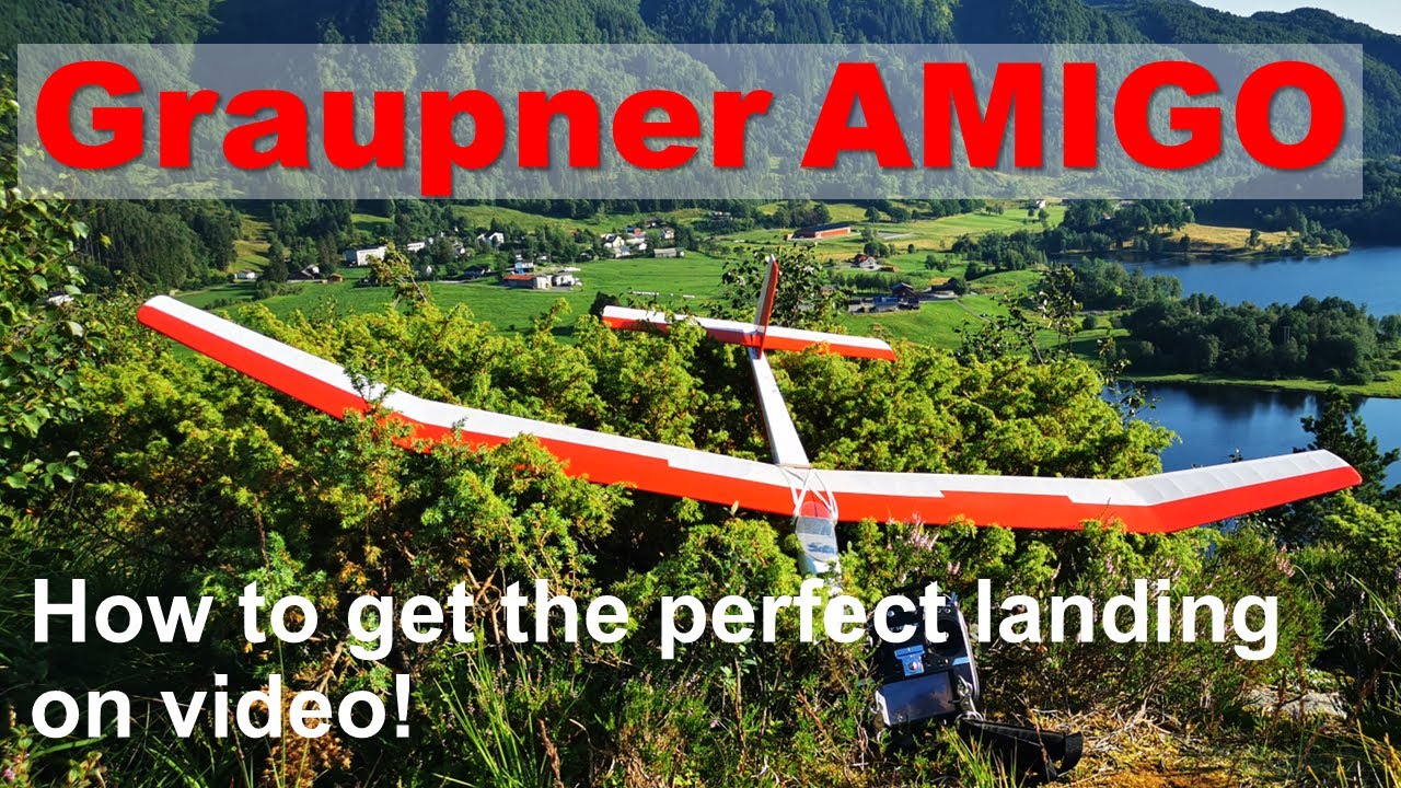 Graupner AMIGO - Landing fails before success! Retro glider on the slope...