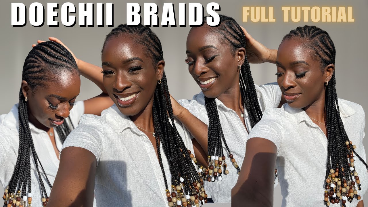 Doechii Inspired Braids with Beads! | HOW TO: Small Feed-In Cornrows Tutorial
