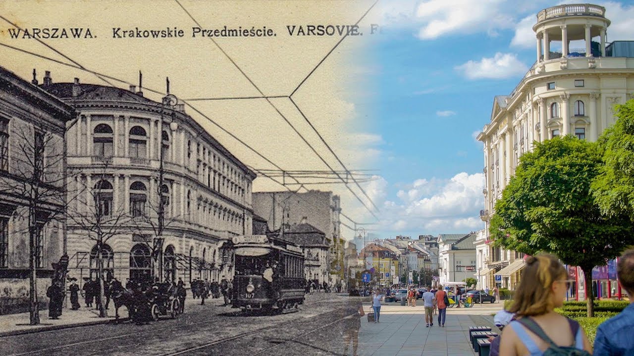 Krakowskie przedmieście dawniej i dziś - od Uniwersytetu Warszawskiego do pomnika Adama Mickiewicza