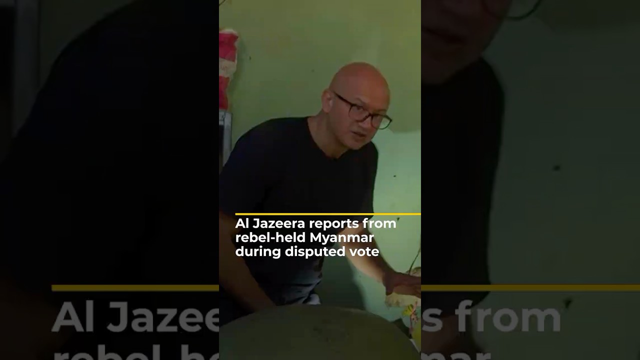 Al Jazeera reports from rebel-held Myanmar during disputed election | AJ#shorts