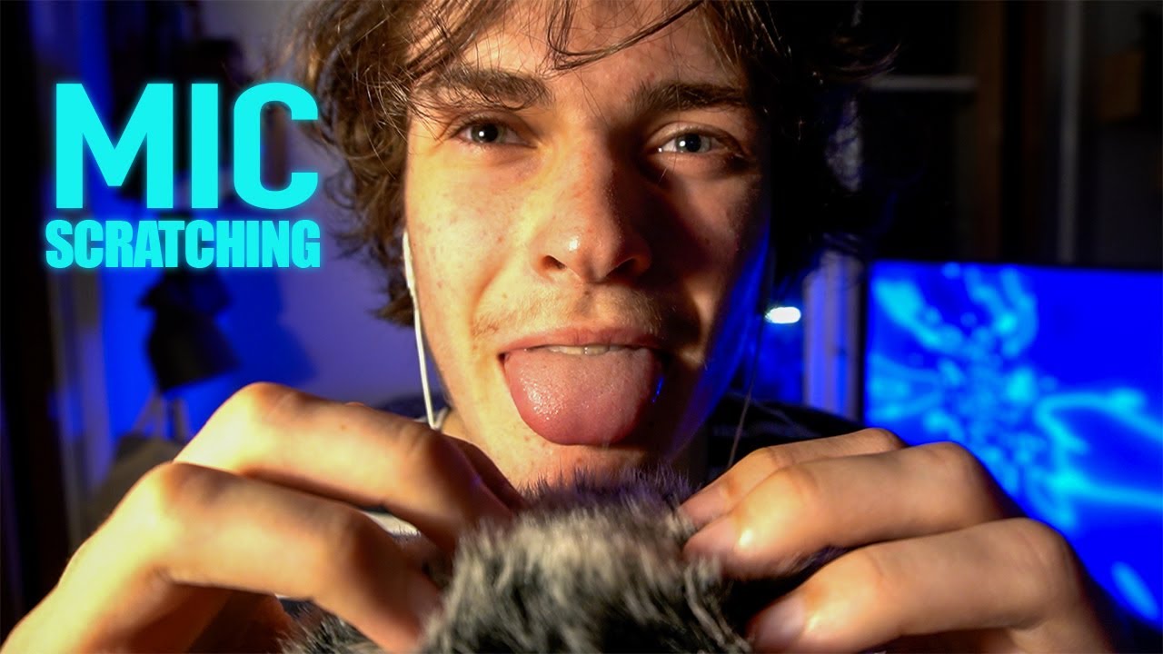 ASMR Mic Scratching and Mouth Sounds :)