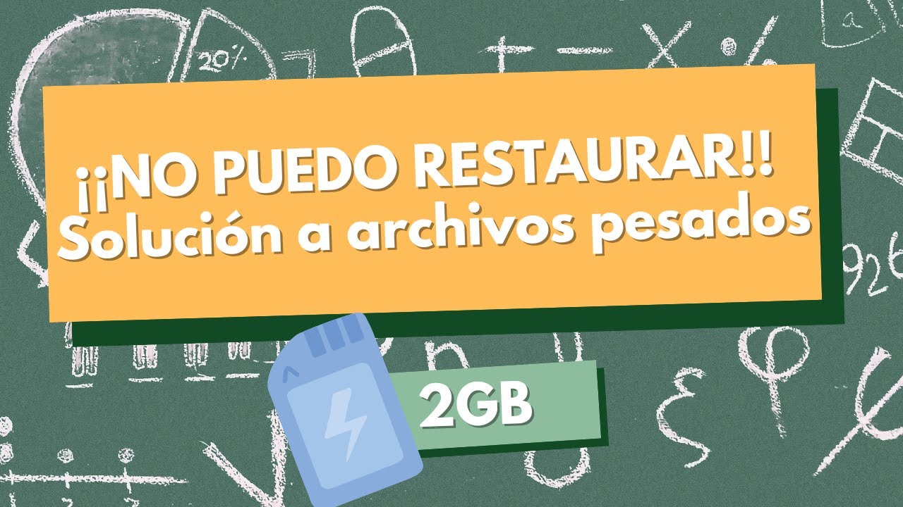 NO PUEDO RESTAURAR MI AULA DEL CURSO ANTERIOR 💾 Pesa más de 2GB 💾 EducamosCLM