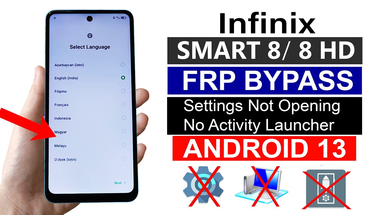 Infinix SMART 8/ 8 HD : Google Account Bypass (without pc) - ANDROID 13 LATEST UPDATE