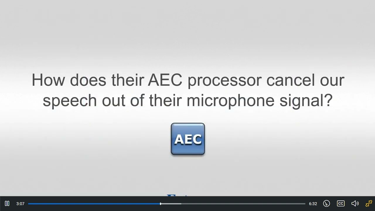 3 1 AEC   Acoustic Echo Cancellation