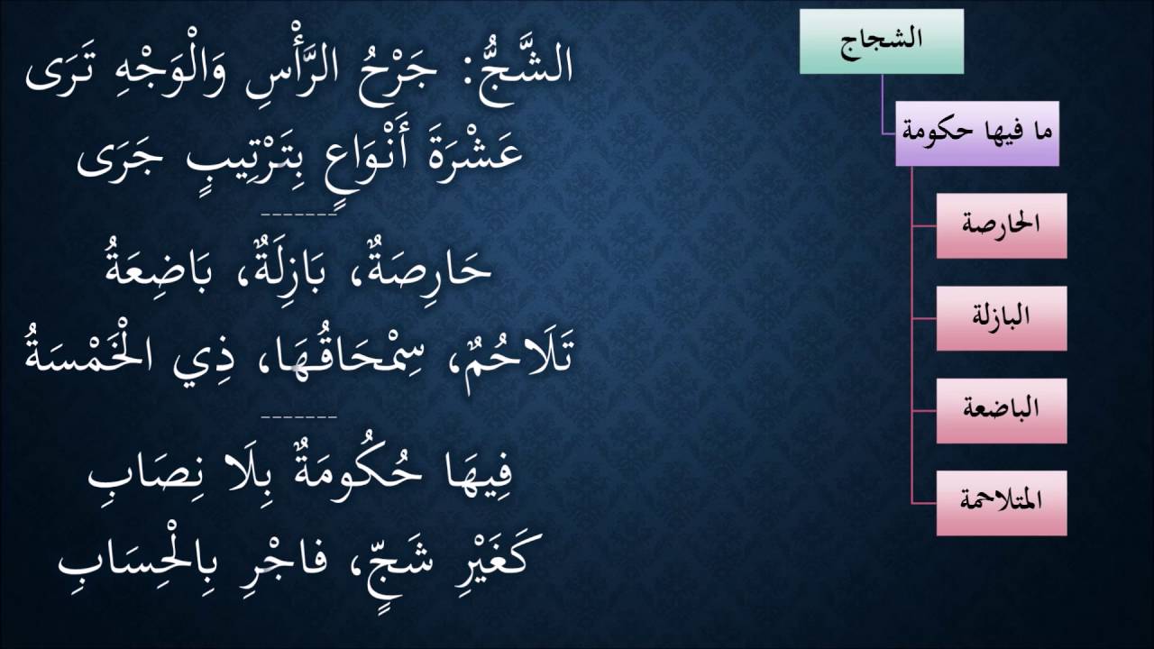 النظم الجلي في الفقه الحنبلي248- شرح/ عامر بهجت (الشجاج)