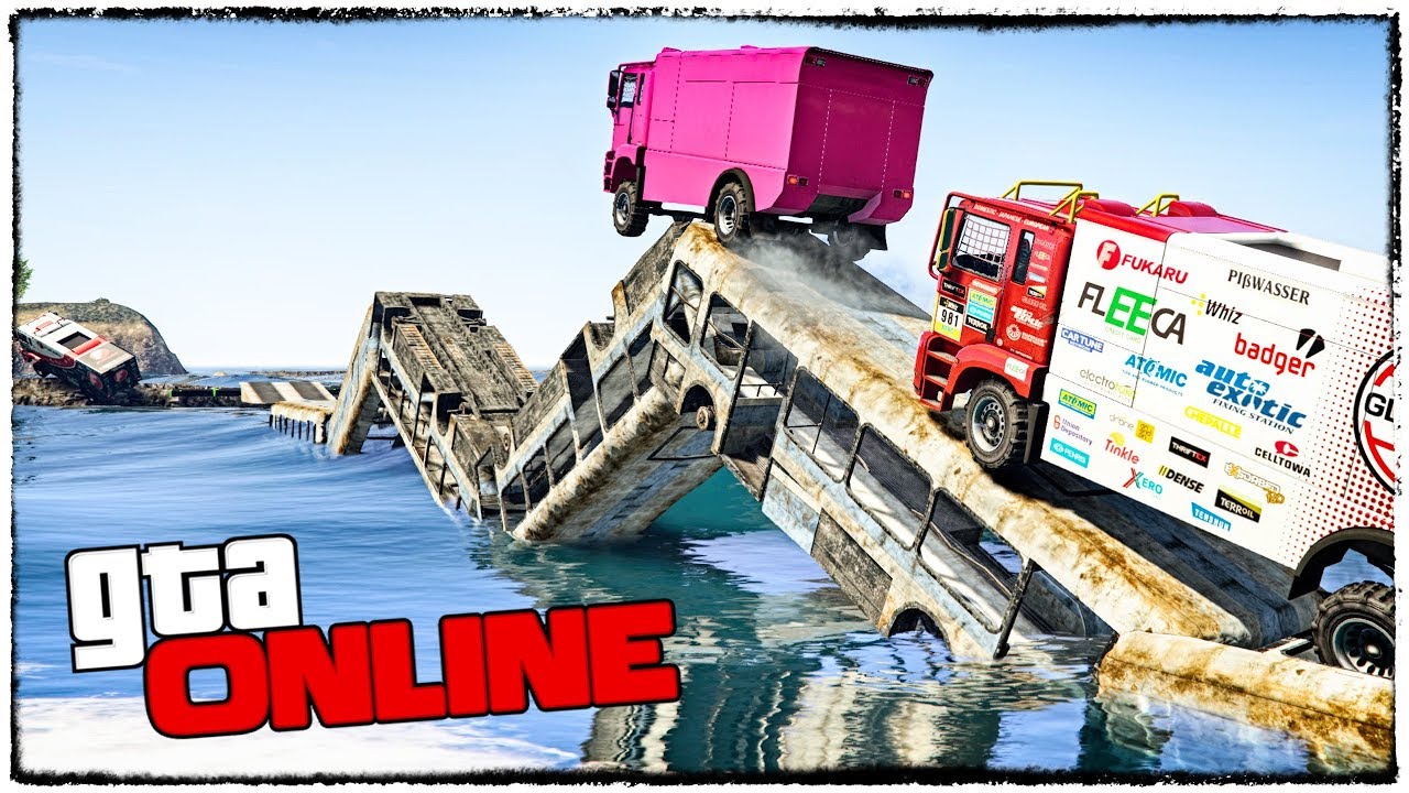 ВОДНЫЕ ПРИКЛЮЧЕНИЯ НА АБСОЛЮТНО НЕУСТОЙЧИВЫХ ГРУЗОВИКАХ!  GTA 5 ONLINE (ГТА 5 ГОНКИ)