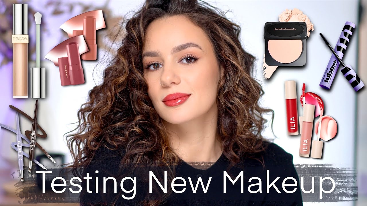 NEW MAKEUP: BEST TRY ON HAUL YET?! Prada Concealer, Rare Beauty Balms, Huda Beauty Pressed Powder