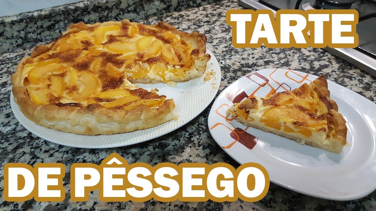 Como Faço Tarte de Pêssego