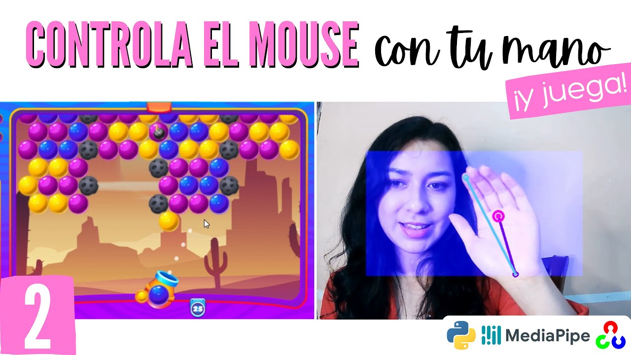 🎮 CONTROLA EL MOUSE CON UNA MANO Y JUEGA (Parte 2) | Python - MediaPipe Hands - OpenCV