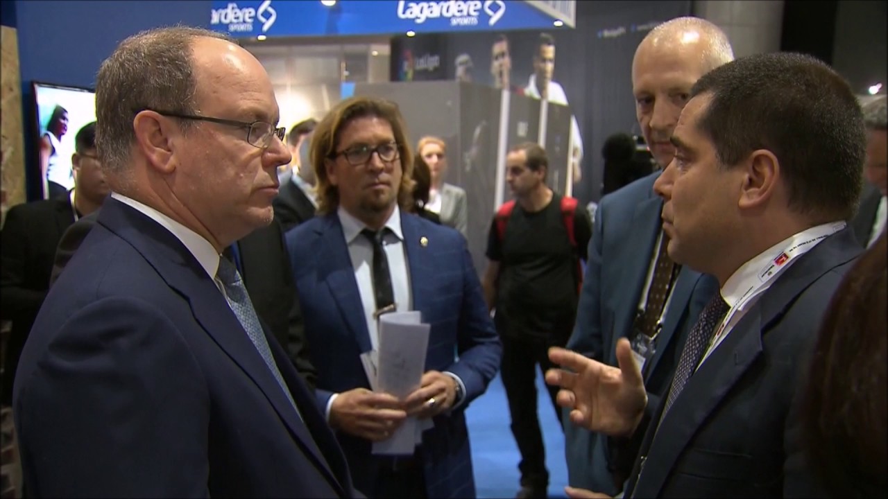 Riccardo Silva and Prince Albert of Monaco at Sportel
