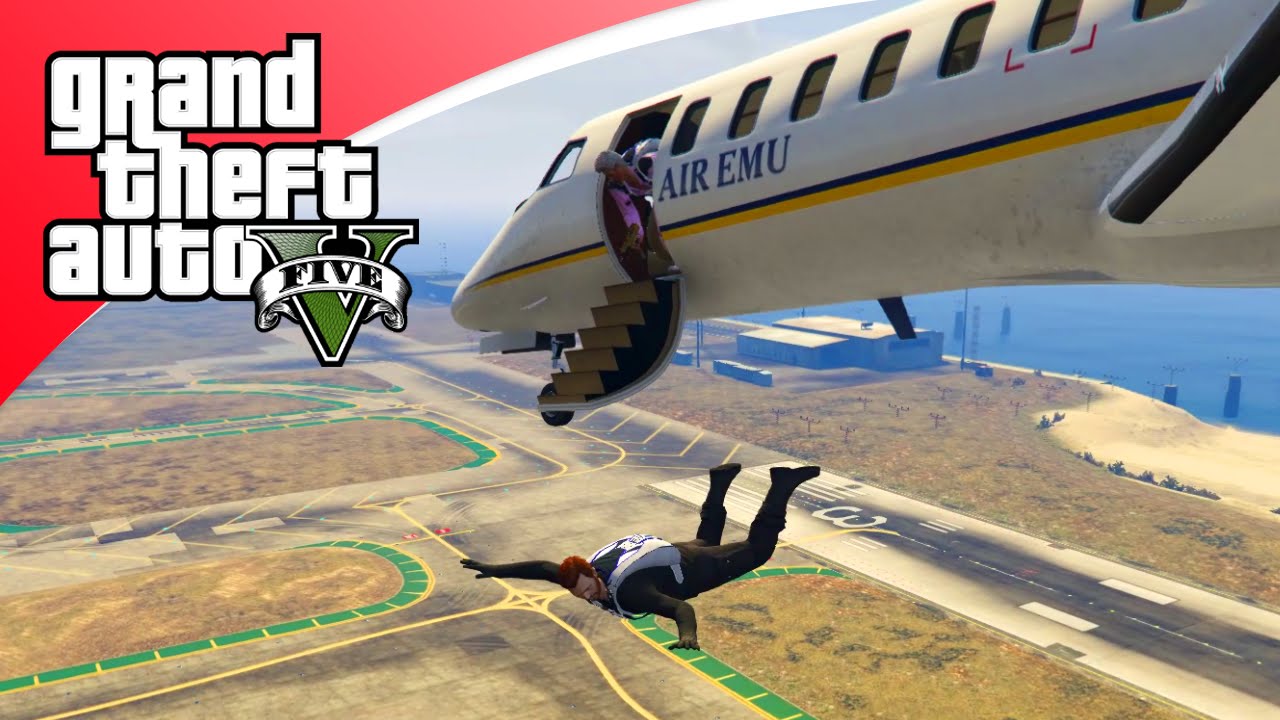 GTA V Freeroam - KAMIKAZE VLIEGTUIG PLAN! (GTA 5 Online)