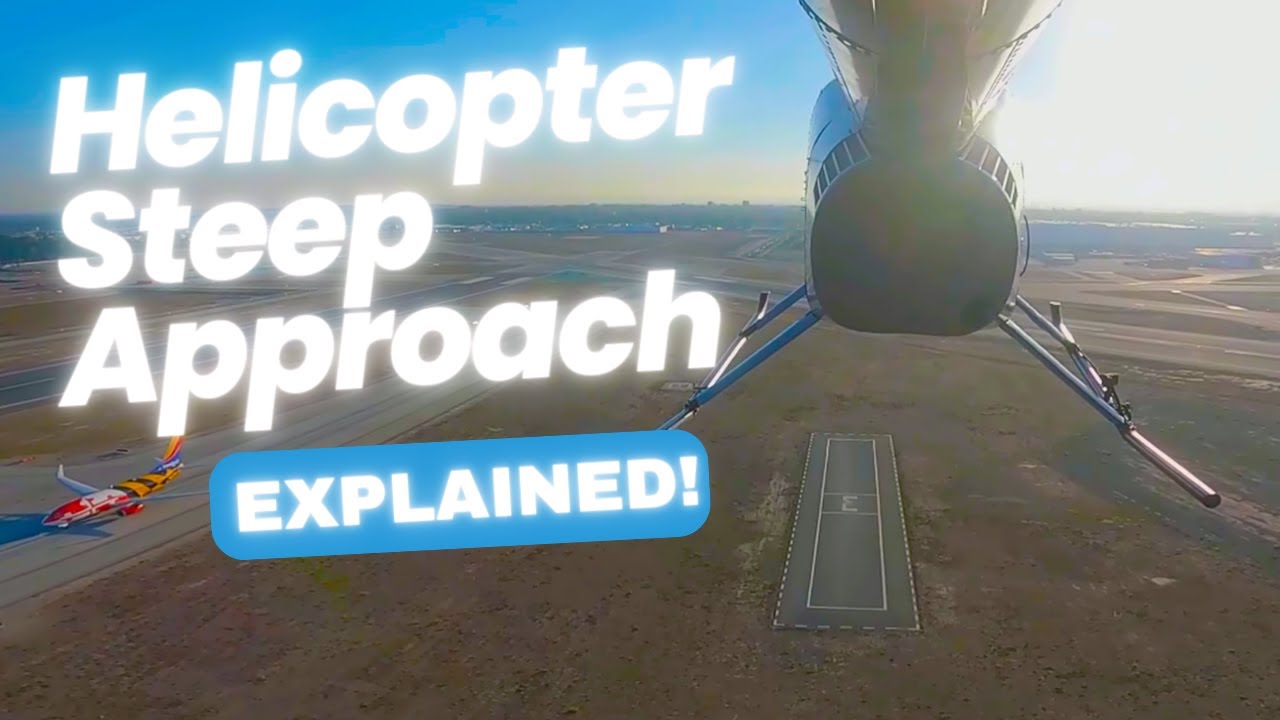 Helicopter steep approach in a Robinson R44