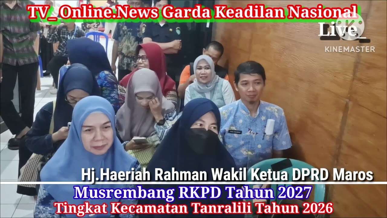 Musrenbang RKPD Tahun 2027 Tingkat Kecamatan Tanralili Kabupaten Maros Provinsi SulSel Tahun 2026.
