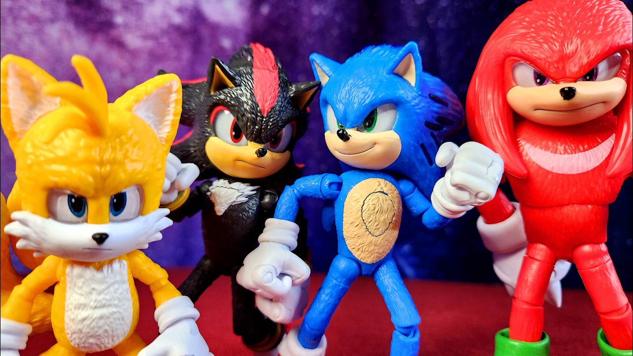 Light Up SONIC 3 Movie 4-Pack Target Exclusive Action Figures Review
