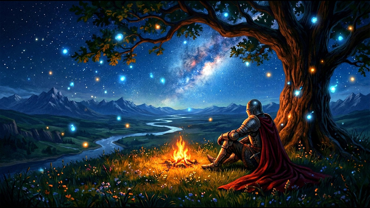 Rest by the fire... sunrise is near ✨ | Medieval Fantasy Ambience & Melody