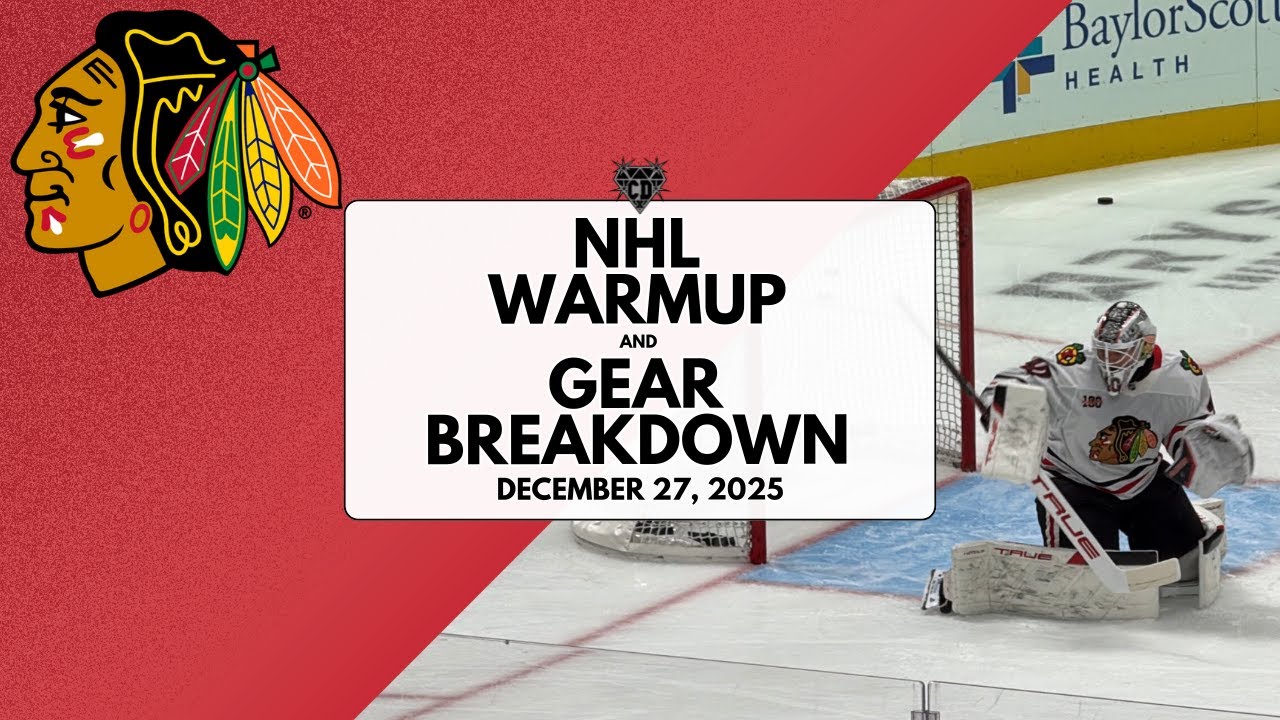 NHL Warmup & Gear Breakdown | Chicago Blackhawks | Arvid Soderblom & Spencer Knight