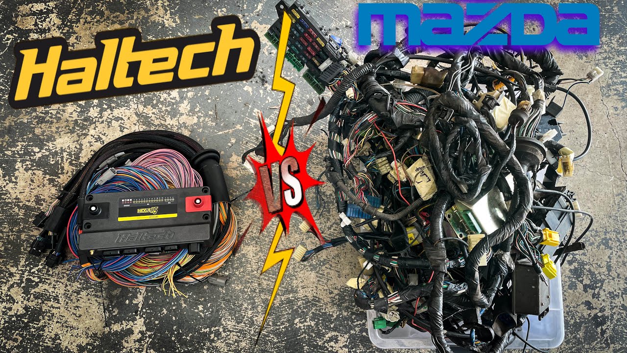 The start of the great Haltech Nexus R5 rewire, 13B FC RX7 Rotary project PT11