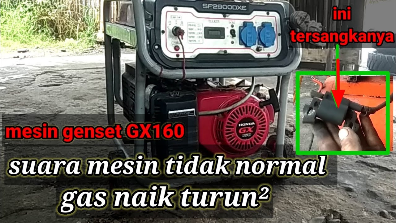 cara servis genset gas naik turun ll 2000watt tipe mesin Honda GX160
