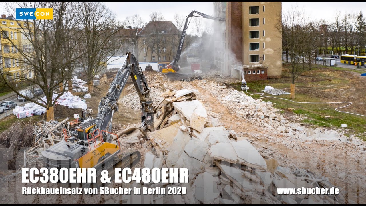 Volvo EC380EHR & EC480EHR.... Abbruchbagger im Einsatz in Berlin. Rückbau im Doppelpack.