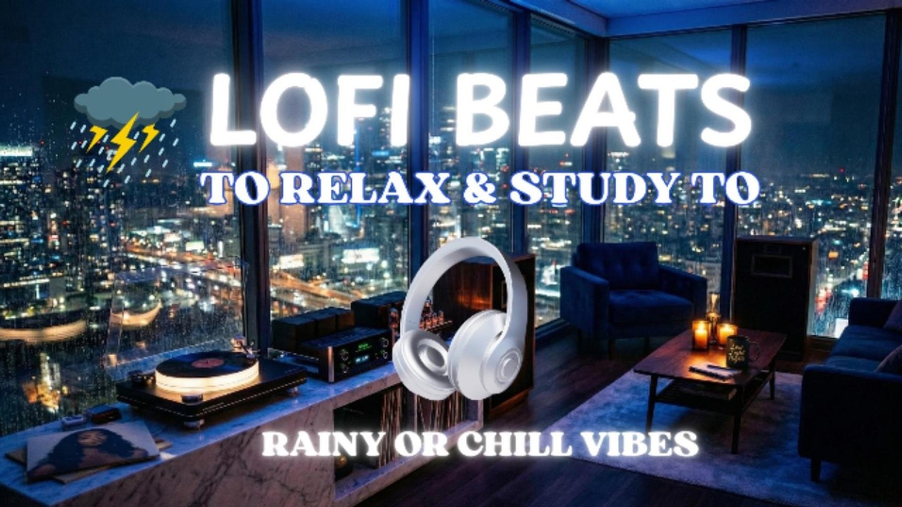 Late Night Neo-Soul LoFi 🌧️ Rainy Penthouse Lounge | Smooth Soul Beats to Relax & Study (5 Hours)