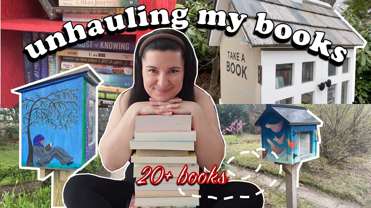 discovering little free libraries // HUGE book unhaul and thrifting for free books