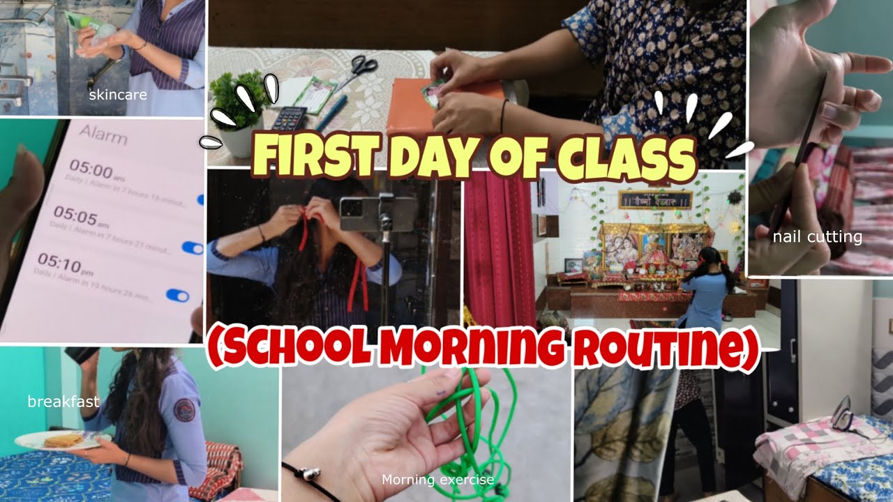School Morning Routine ⛅📒|FIRST DAY OF SCHOOL📋#school #morningroutine #summer #firstdayofschool