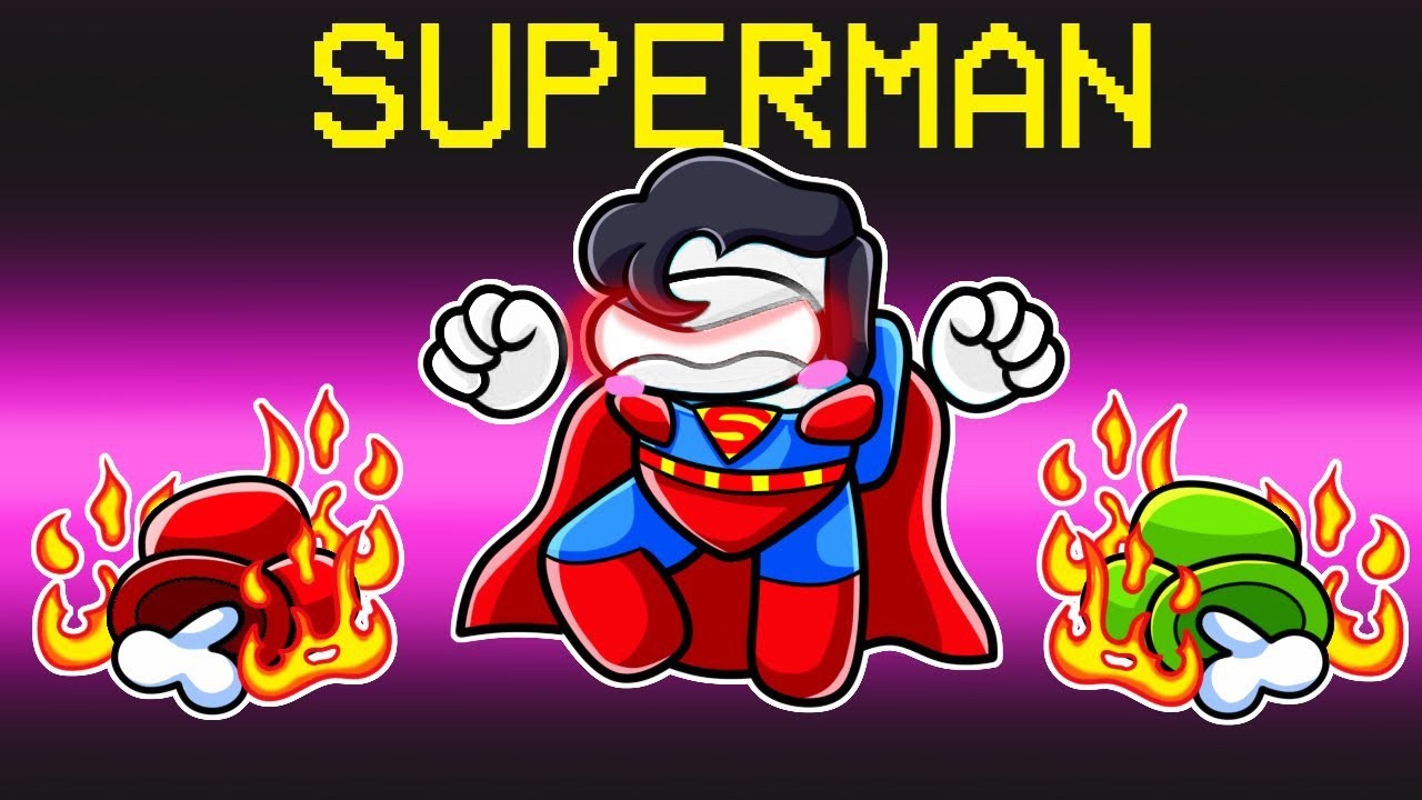 SUPER MAN vs 7 amis sur Among Us !