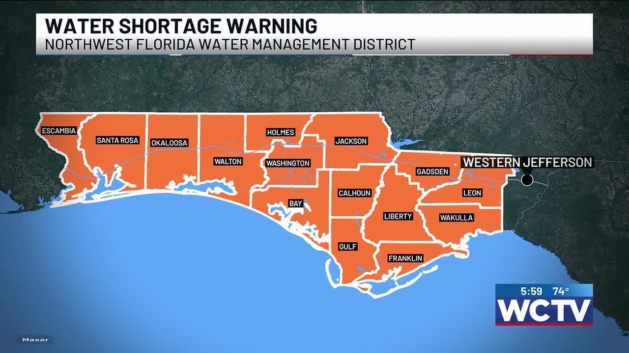Water Shortage Warning issued across Northwest Florida district, voluntary water use cuts urged