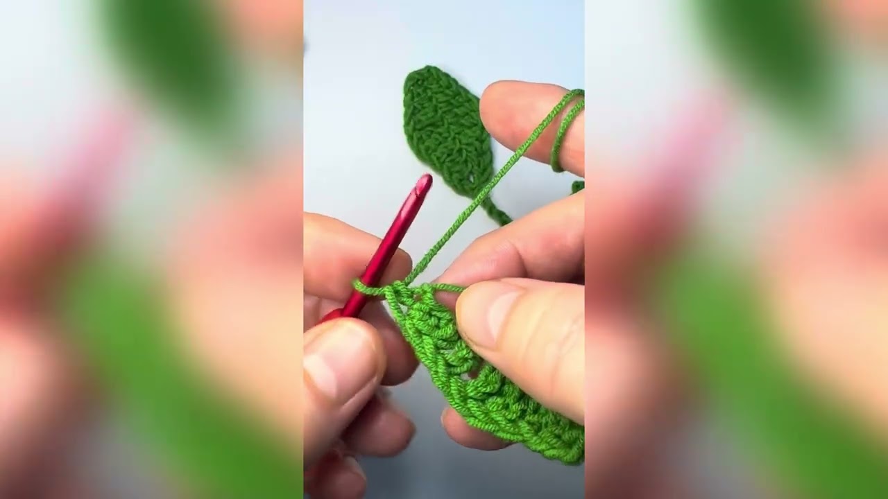 ورقة شجر كروشيه بأسهل طريقة للمبتدئات | Crochet Leaf Easiest Way for Beginners #crochet 