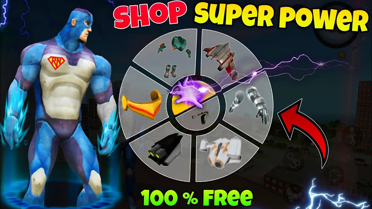 Rope Hero All Free Super Power Shop In Vice Town | Rope Hero Vice Town | New Update