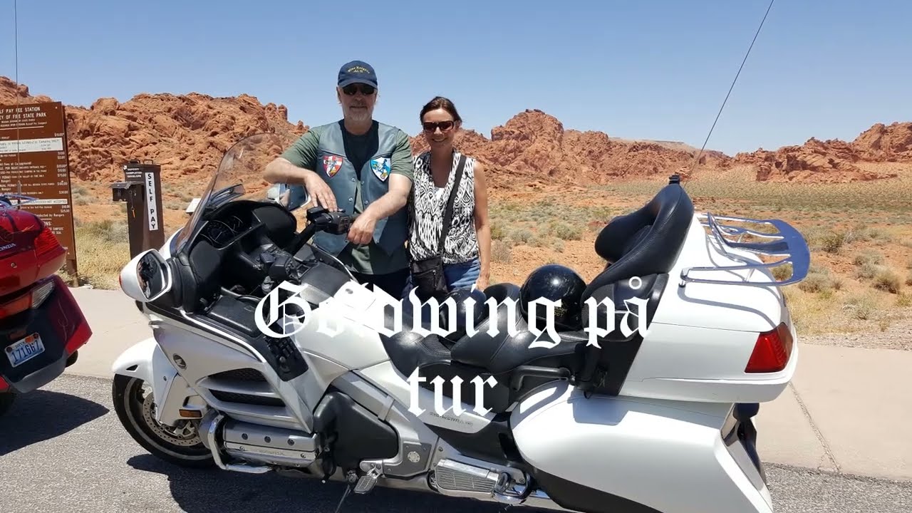 Goldwing på tur Valley of Fire, Nevada USA