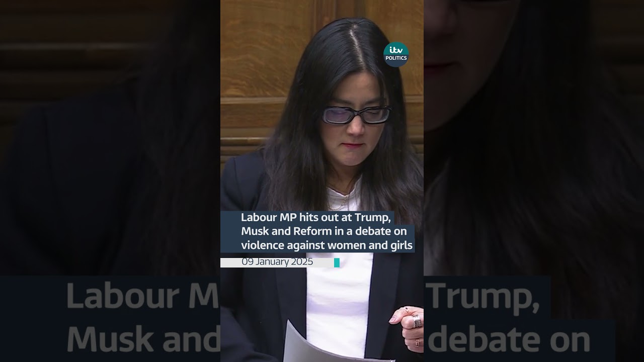 Labour MP hits out at Trump, Musk and Reform in a debate on violence against women and girls