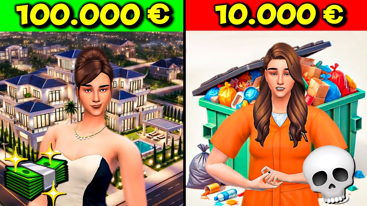 Ich baue ein Haus für 10K vs. 100.000K – welches ist besser?! 🤯🏠 Die Sims 4 Bau Challenge Nesmeralda