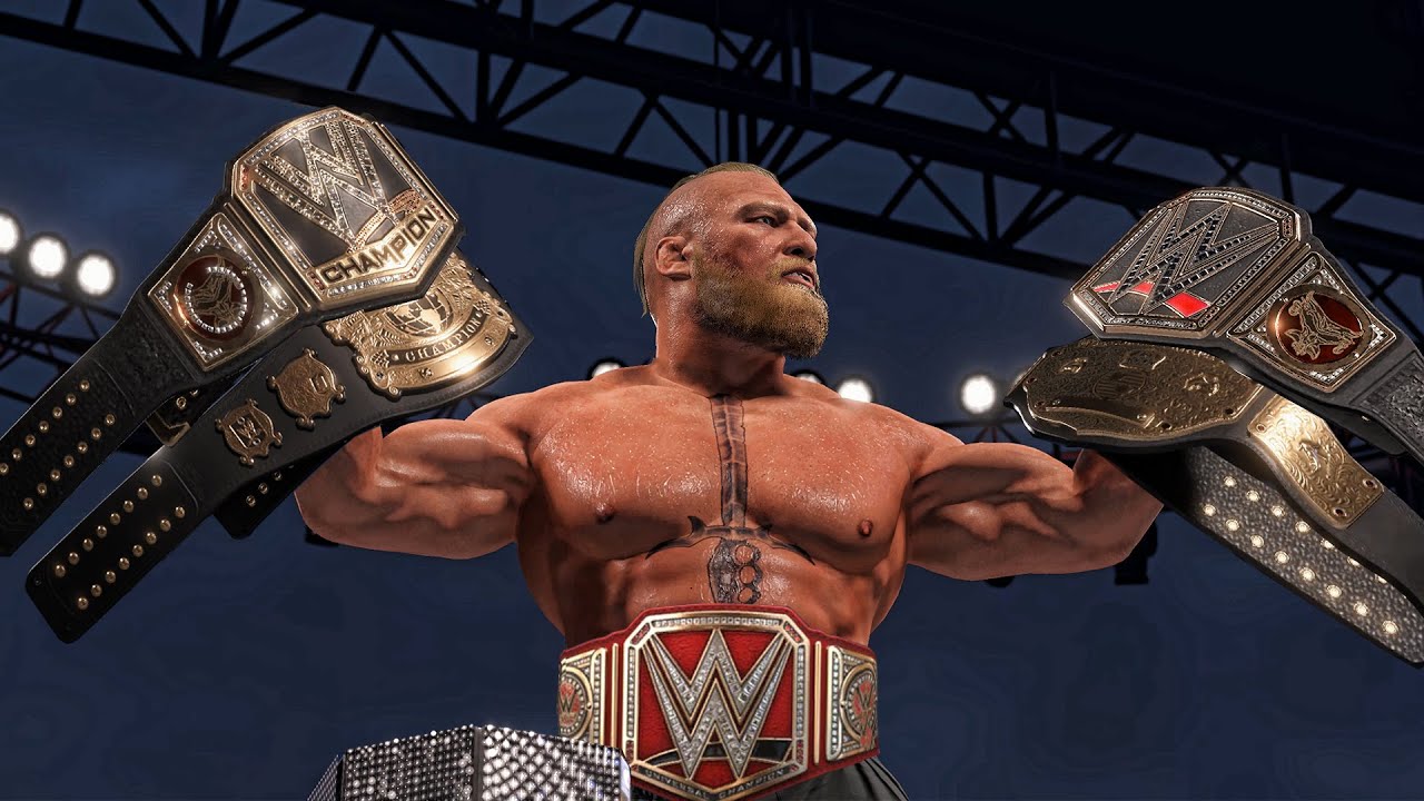 All Brock Lesnar Championships Wins in WWE! (WWE 2K22)