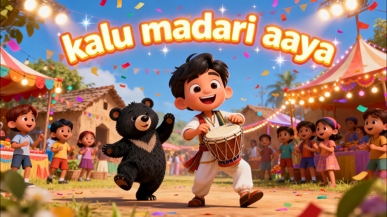 Kalu Madari Aaya | कालू मदारी आया 🐒 | Hindi Rhymes & Baby Song | Bhavsagar OFFICIAL