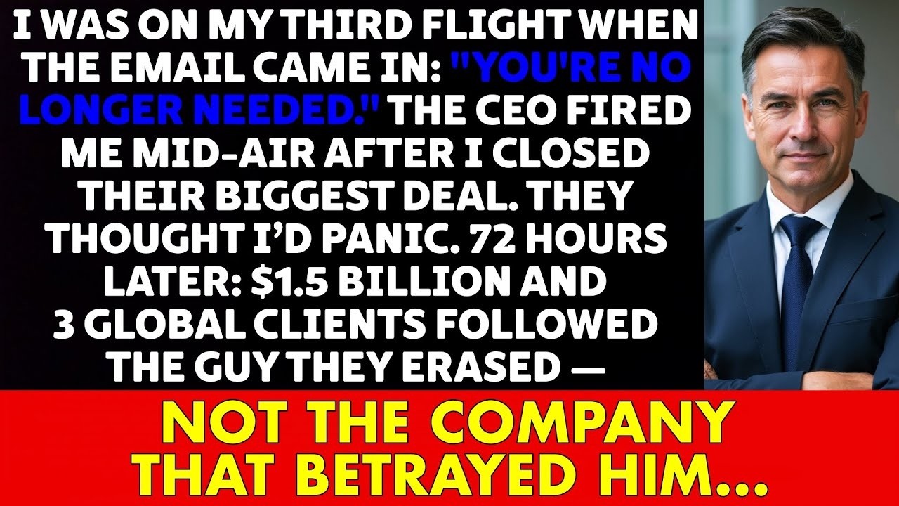 Fired mid-FLIGHT after closing a $1.5 BILLION DEAL — 3 CLIENTS followed ME, Not the COMPANY