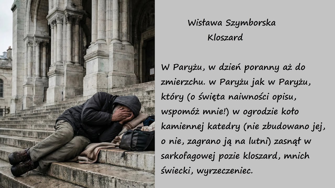 Kloszard Wisława Szymborska Poezje Wiersze | Poezja Dla Duszy