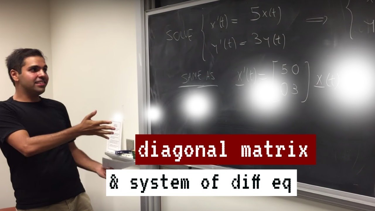 Solving System of differential equation by diagonalizing a matrix, Dr. Peyam's Show
