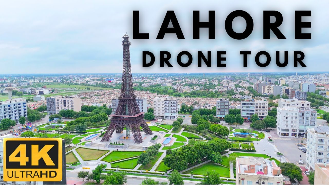 Aerial View of Lahore | SECRET Eiffel Tower | 4K Drone Tour