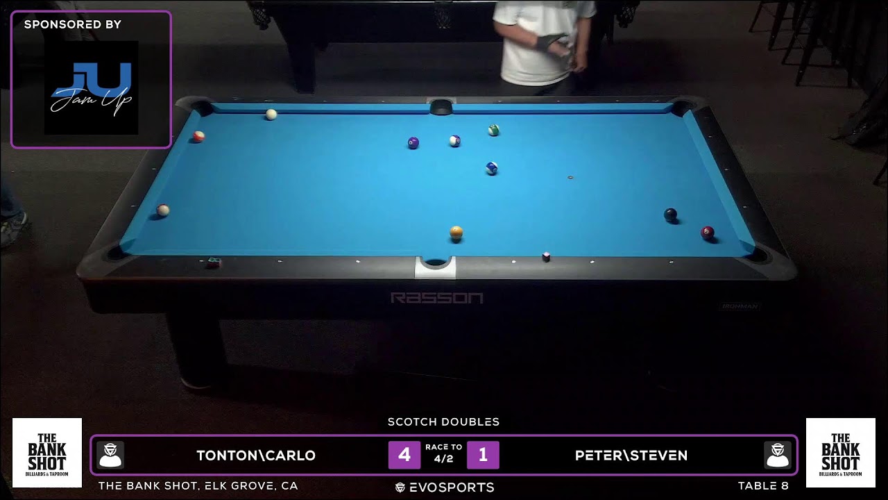 TONTON\CARLO vs PETER\STEVEN - THE BANK SHOT - TABLE 8 | EvoSports
