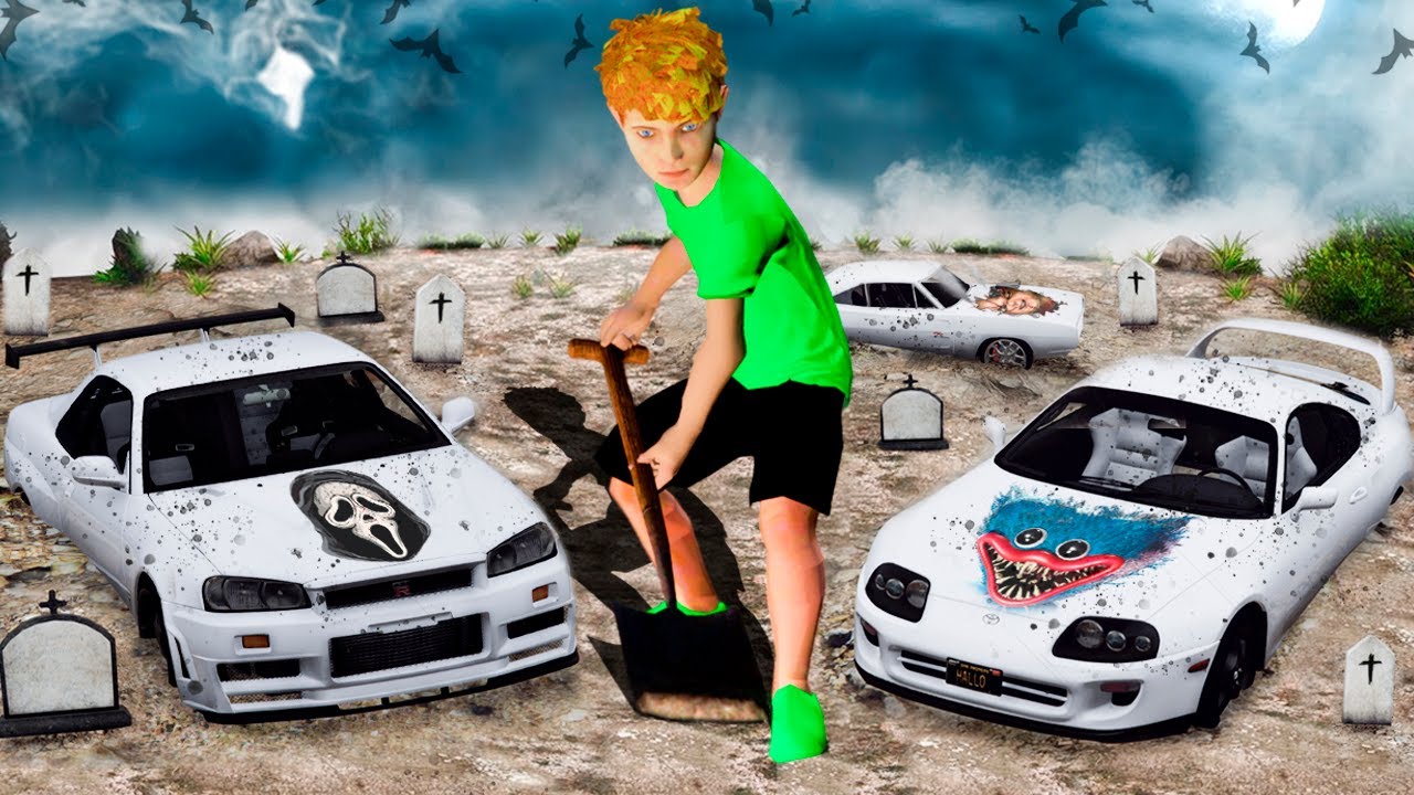 ENCONTRANDO MINI CARROS ENFERRUJADOS de CRIANÇAS no HALLOWEEN do GTA 5!!👻🎃