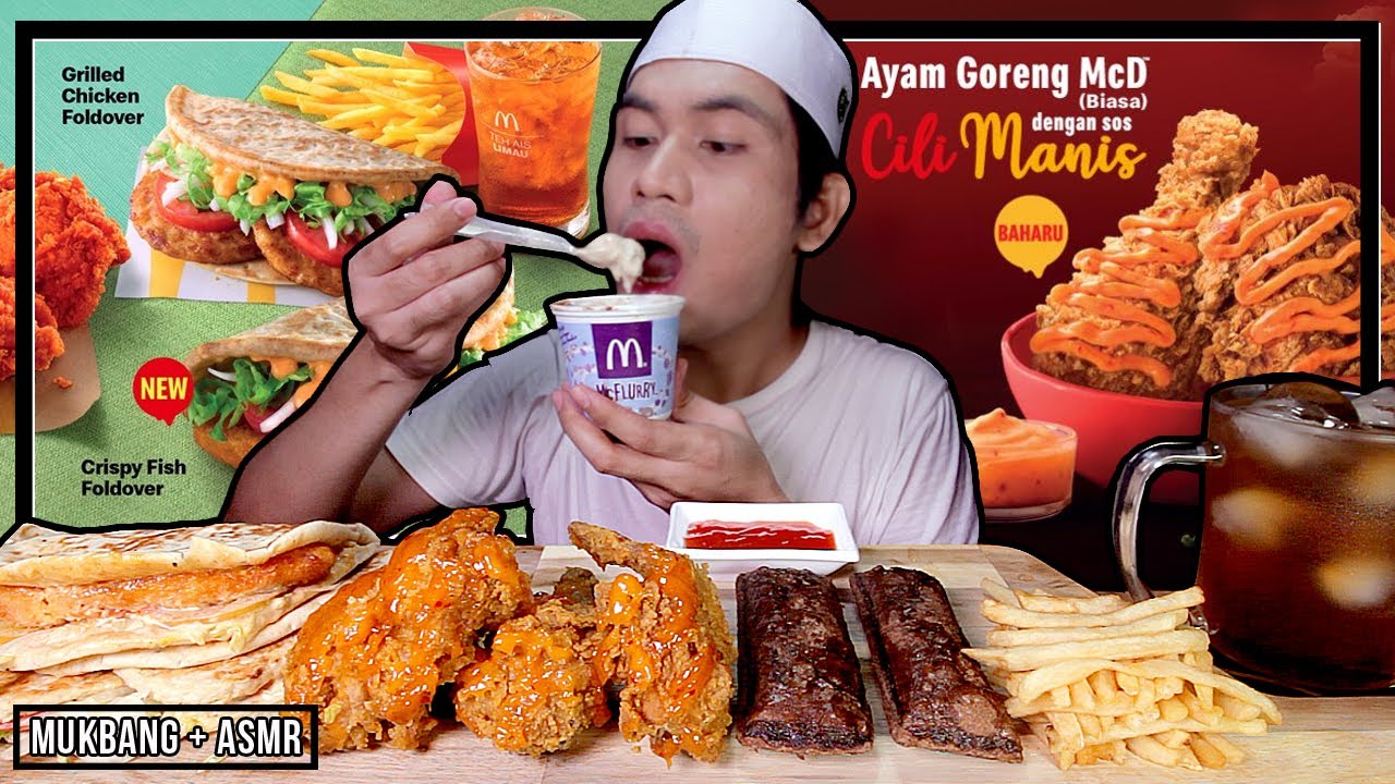TERBATAL PUASA AKU ! GARA² MCD FISH FOLDOVER & MCD AYAM GORENG CILI MANIS | ASMR MUKBANG
