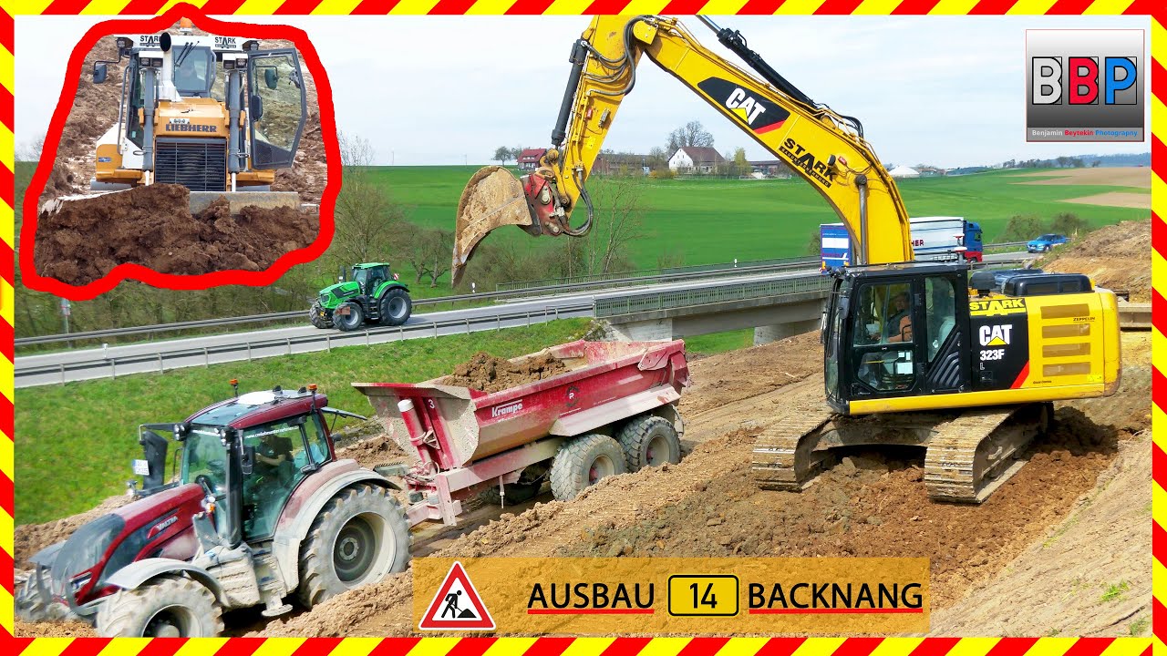 CAT 323F, Liebherr PR 726, Valtra, Mercedes - B 14, Backnang, 2024. #4 #liebherr #caterpillar